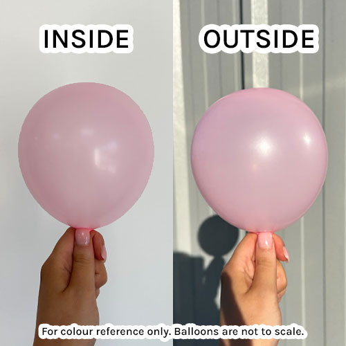 A pack of 100 1" Baby Pink Entertainer Balloons manufactured by Gemar.